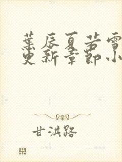 叶辰夏若雪最新更新章节小说