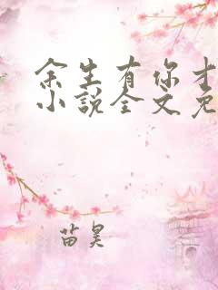 余生有你才安好小说全文免费阅读