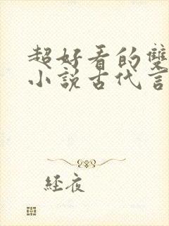 超好看的双男主小说古代言情