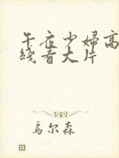 午夜少妇高潮在线看大片