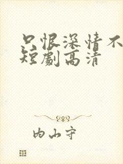 只恨深情不识鸢短剧高清