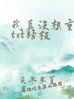 我真没想重生啊txt精校