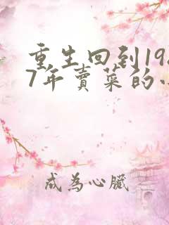 重生回到1987年卖菜的小说