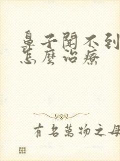 鼻子闻不到香味怎么治疗