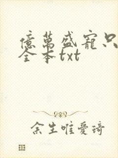 亿万盛宠只为你全本txt