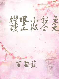 耀眼小说免费阅读正版全文