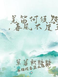 羌笛何须怨杨柳, 春风不度玉门关.