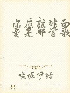 你应该明白我的爱是哪首歌的歌词