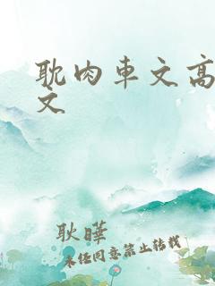 耽肉车文高h短文