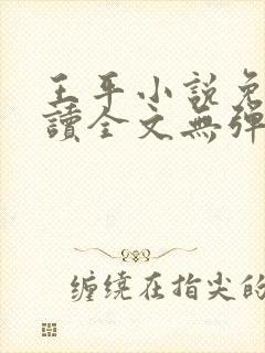 王平小说免费阅读全文无弹窗