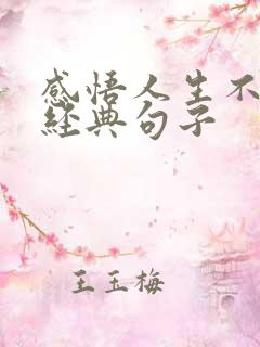 感悟人生不易的经典句子