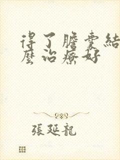 得了胆囊结石怎么治疗好