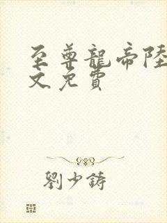 至尊龙帝陆鸣全文免费