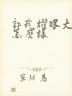 许我耀眼大结局怎么样