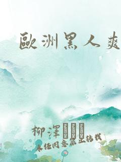 欧洲黑人爽