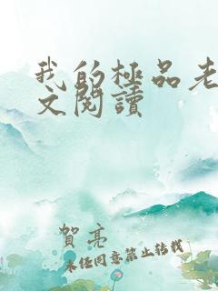 我的极品老婆全文阅读