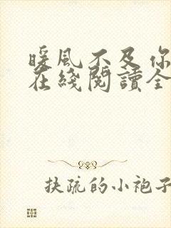 暖风不及你情深在线阅读全文免费