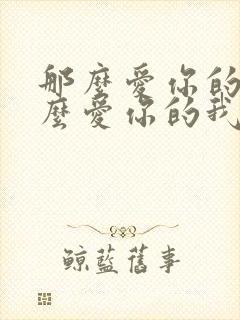 那么爱你的我那么爱你的我是什么歌