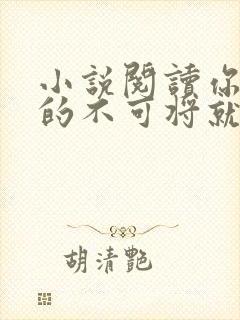 小说阅读你是我的不可将就
