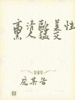 高清欧美性猛交黑人猛交