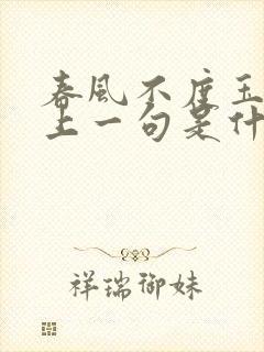 春风不度玉门关上一句是什么