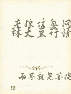 老狼信息网仙踪林大豆行情