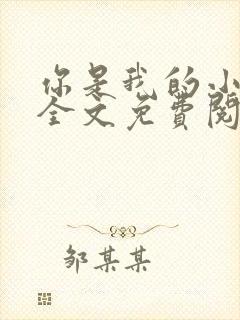 你是我的小确幸全文免费阅读全文