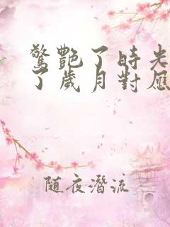 惊艳了时光温柔了岁月对应的句子