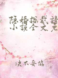 隐婚总裁请签字小说全文免费阅读