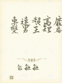 车速超高废文的双男主短篇小说推荐