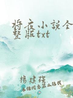 将夜小说全集完整版txt