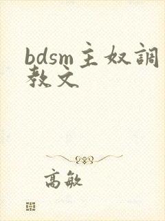 bdsm主奴调教文