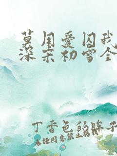 莫用爱囚我傅寒深宋初雪全文阅读