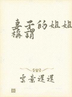 妻子的姐姐正式称谓