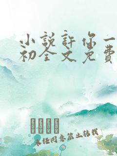 小说许你一世如初全文免费阅读