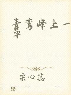 青鸾峰上一剑独尊