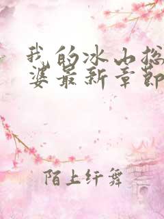 我的冰山总裁老婆最新章节阅读