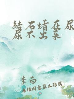 结石堵在尿道口尿不出来