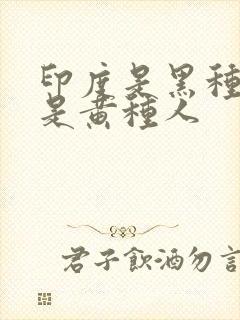 印度是黑种人还是黄种人