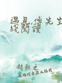 遇见,傅先生在线阅读