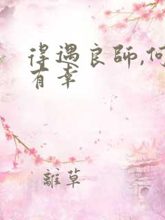 得遇良师,何其有幸