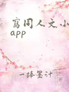 写同人文小说的app