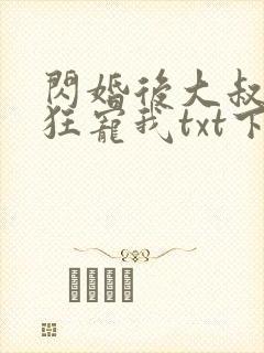 闪婚后大叔每天狂宠我txt下载