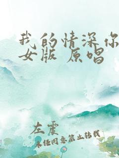 我的情深你若懂女版 原唱
