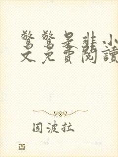 惊惊是非小说全文免费阅读最新章节