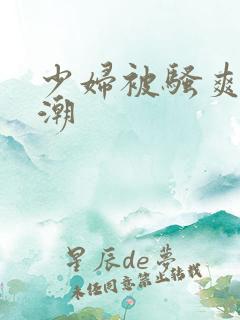 少妇被骚爽到高潮