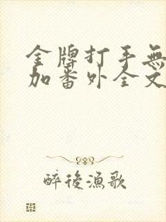 金牌打手无删减加番外全文阅读txt