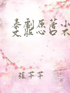 泰剧原著小说中文版心口不一