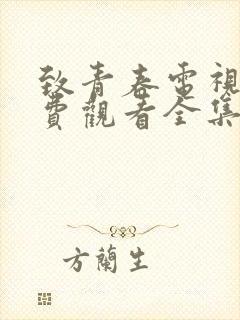 致青春电视剧免费观看全集