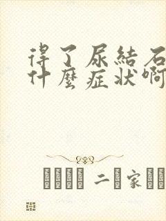 得了尿结石会有什么症状啊